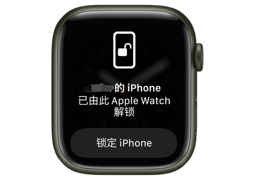 容县苹果手机维修分享用 AppleWatch 解锁配备面容 ID 的 iPhone方法 